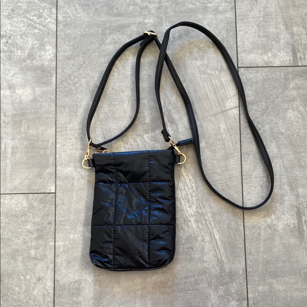Black Quilted Crossbody Bag